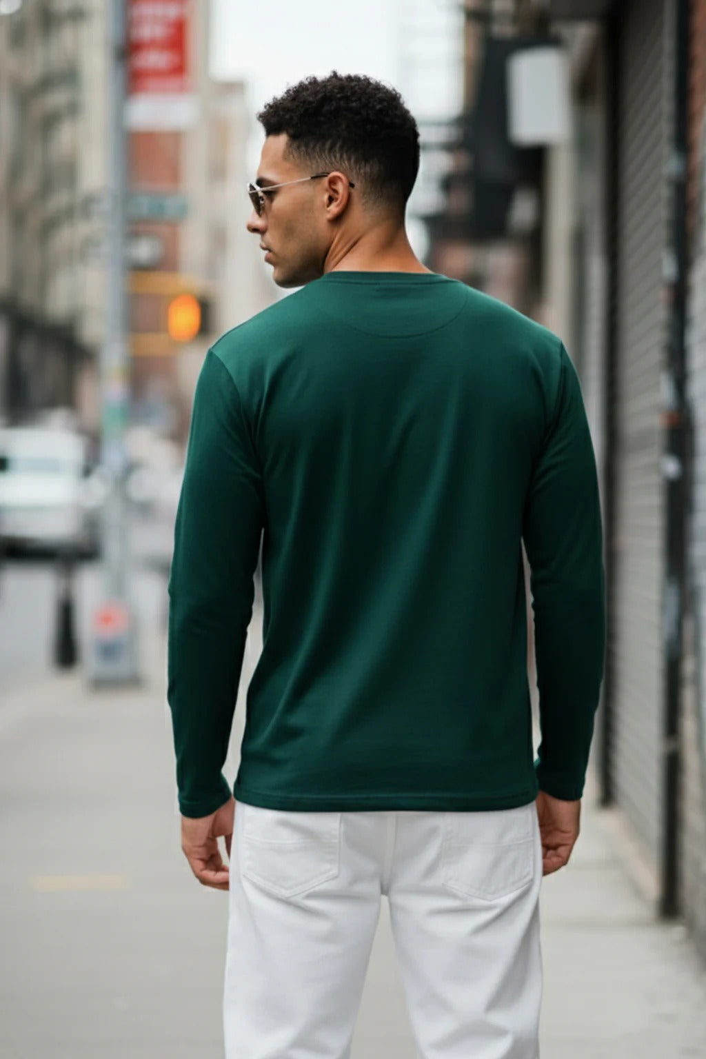 Atronic Men's Dark Green INSANE Printed Full Sleeve T-Shirt | Premium Round Neck Casual Graphic Tee