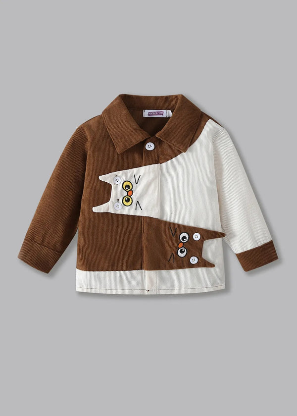 Kids Corduroy Shirt & Denim Pants Co-Ord Set | Premium 2-Piece Casual Outfit for Boys & Girls